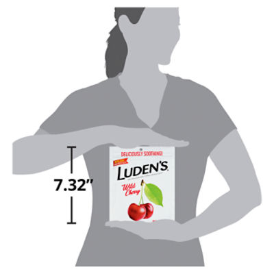 Ludens Deliciously Soothing Throat Drops, Wild Cherry Flavor, 90 Count