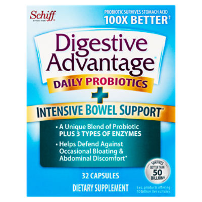 Schiff Digestive Advantage Daily Probiotics + Intensive Bowel Support