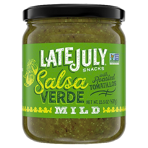 LATE JULY Snacks Salsa, Mild Salsa Verde, 15.5 oz. Jar