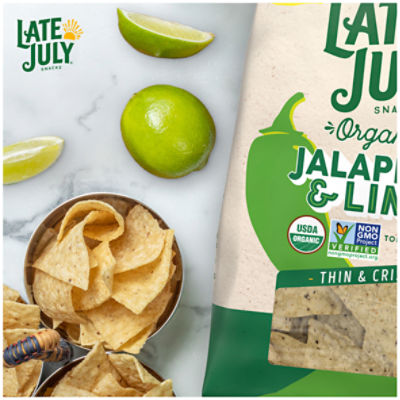 Late July Snacks Organic Jalapeño & Lime Thin & Crispy Tortilla 
