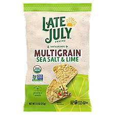 Late July Snacks Multigrain Sea Salt & Lime, Tortilla Chips, 7.5 Ounce