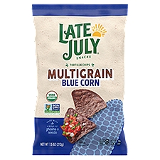 Late July Snacks Multigrain Blue Corn, Tortilla Chips, 7.5 Ounce