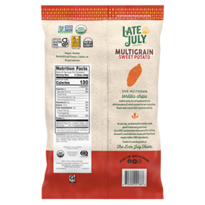 Late July Snacks Multigrain Sweet Potato Tortilla Chips, 7.5 oz 