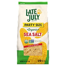 Late July Snacks Organic Sea Salt Thin & Crispy Tortilla Chips Party Size, 14.75 oz
