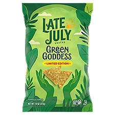 Late July Snacks, Green Goddess Tortilla Chips, 7.8-oz. Bag
