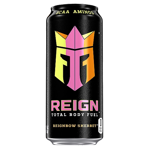 Reign Total Body Fuel Reignbow Sherbet Energy Drink, 16 fl oz
Reign Total Body Fuel™ Reignbow Sherbet is Low in Calories