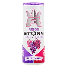 Reign Storm Clean Energy Harvest Grape Energy Drink, 12 fl oz, 12 Fluid ounce