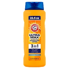 Arm & Hammer Ultra Max Cool Water 3-in-1 Body Wash, Shampoo and Conditioner, 22.5 fl oz