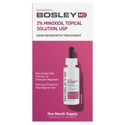 BosleyMD 2% Minoxidil Topical Solution, USP Women's  Hair Regrowth Treatment, 2 fl oz