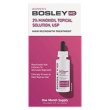 BosleyMD 2% Minoxidil Topical Solution, USP Women's  Hair Regrowth Treatment, 2 fl oz