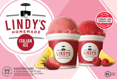 Lindy's Homemade Strawberry Lemon and Raspberry Lemon, 6 each, 6 Each