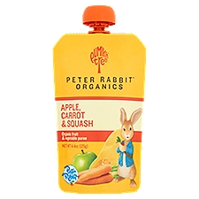 Pumpkin Tree Peter Rabbit Organics Apple, Carrot & Squash Organic, Fruit & Vegetable Puree, 4.4 Ounce