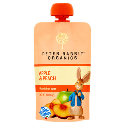 Pumpkin Tree Peter Rabbit Organics Apple & Peach Organic Fruit Puree, 4 oz