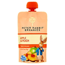 Pumpkin Tree Peter Rabbit Organics Apple & Peach Organic, Fruit Puree, 4 Ounce