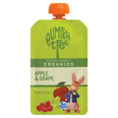 Pumpkin Tree Peter Rabbit Organics Apple & Grape Organic Fruit Puree, 4 oz