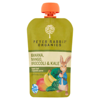 Pumpkin Tree Peter Rabbit Organics Banana, Mango, Broccoli & Kale Fruit & Vegetable Puree, 4.4 oz