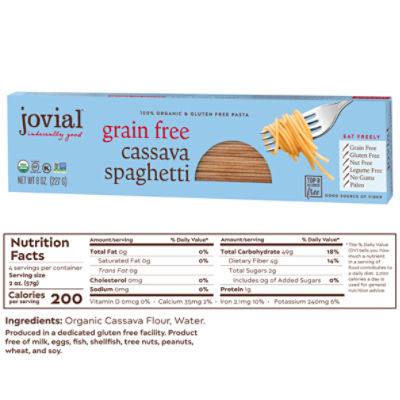 Spaghetti Pasta Product & Nutrition