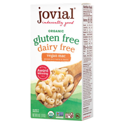 Jovial Organic Gluten Free White Cheddar Mac & Cheese, 6 oz