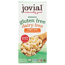 Jovial Organic Gluten Free Dairy Free Vegan Mac Brown Rice Pasta & Sauce, 6 oz