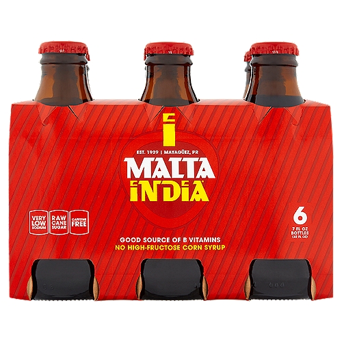 Malta India Malt Beverage, 6 count, 7 fl oz