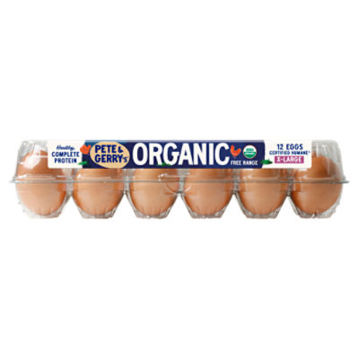 Pete and Gerry's Free Range Organic Eggs, Extra Large, 12 count, 27 oz