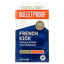 Bulletproof French Kick Dark Roast Whole Bean Coffee, 12 oz