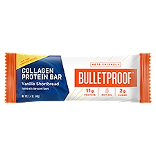 Bulletproof Vanilla Shortbread Collagen, Protein Bar, 1.58 Ounce
