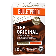 Bulletproof The Original Medium Roast Coffee Pods, 0.39 oz, 10 count
