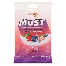 Elite Must Strawberry & Blueberry Flavored Sugar Free Hard Candies, 2.82 oz