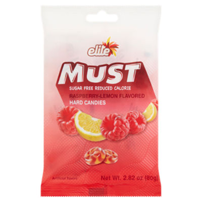 Elite Must Raspberry-Lemon Flavored Sugar Free Hard Candies, 2.82 oz ...