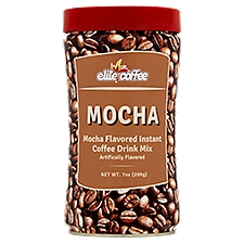 Elite Mocha Flavored Instant, Coffee Drink Mix, 7 Ounce