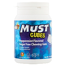 Elite Must Cubes Peppermint Flavored Sugar Free, Chewing Gum, 2 Ounce