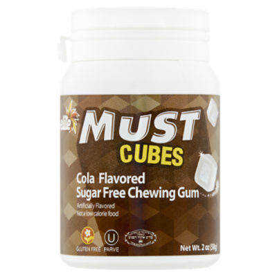 Elite Must Cola Flavored Sugar Free Chewing Gum Cubes, 2 oz