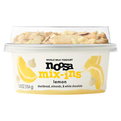 Noosa Mix-Ins Lemon Shortbread, Almonds, & White Chocolate Whole Milk Yoghurt, 5.8 oz