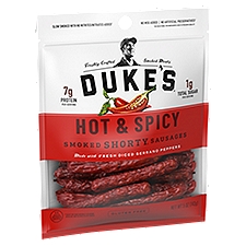 Duke's Hot & Spicy Smoked Shorty, Sausages, 5 Ounce