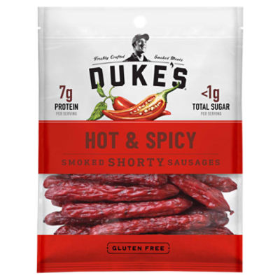 Duke's Hot & Spicy Smoked Shorty Sausages, 5 oz