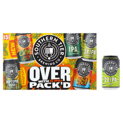 Southern Tier Brewing Co Over Pack'D IPAs, 12 oz, 15 count