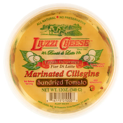 Liuzzi Cheese Marinated Cilieging Sundried Tomato, 12 oz