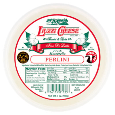Liuzzi Cheese Fresh Mozzarella Perlini, 7 oz