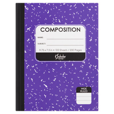 iScholar New York Wide Ruled Composition Notebook, 100 sheets