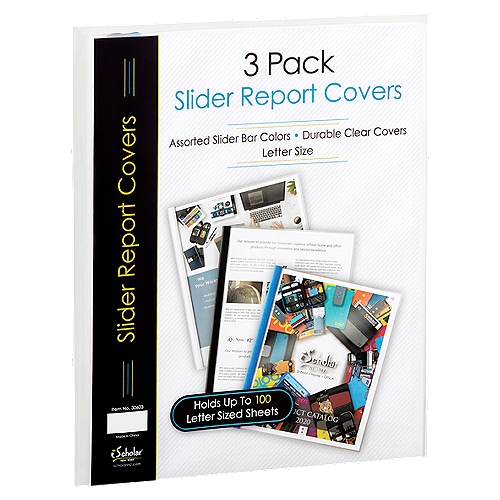 iScholar New York Slider Report Covers, 3 count