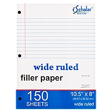 iScholar New York Wide Ruled Filler Paper, 150 sheets