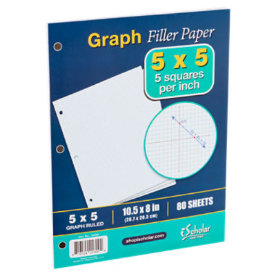 iScholar Graph Ruled Filler Paper, 80 each