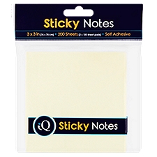 iQ 3 x 3 in Sticky Notes, 200 count, 200 Each