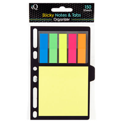iQ Sticky Notes & Tabs Organizer, 150 count