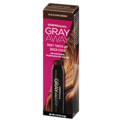 Everpro Beauty Gray Away Black/Dark Brown Root TouchUp Quick Stick, 0.