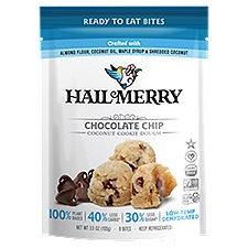 Hail Merry Chocolate Chip Coconut Cookie Dough Bites, 8 count, 3.5 oz