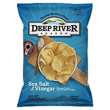 Deep River Snacks Sea Salt & Vinegar Flavored Kettle Cooked Potato Chips, 8 oz