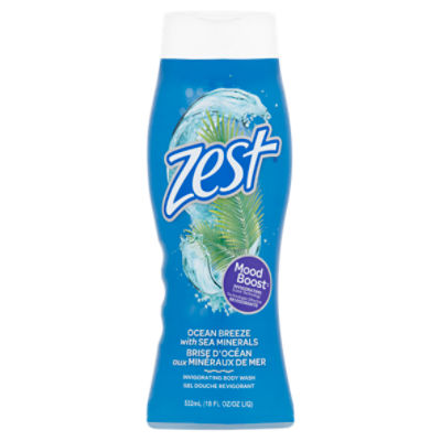 Zest Ocean Breeze with Sea Minerals Invigorating Body Wash, 18 fl oz