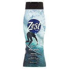 Zest For Men 2 in 1 Fresh Blast, Hair & Body Wash, 18 Fluid ounce